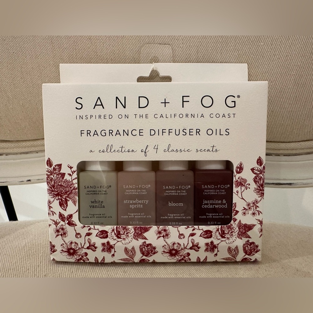 SAND + FOG Diffuser Oils White Vanilla Strawberry Spritz, Jasmine Cedarwood